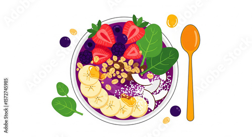 Vibrant Healthy Smoothie Bowl