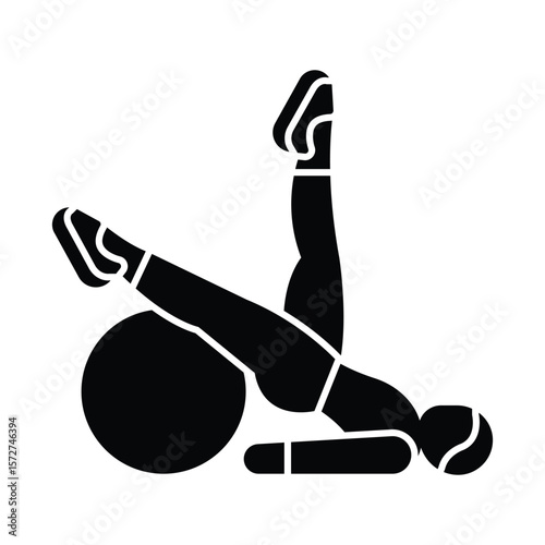 Ball exercise Vector Icon which can easily modify or edit