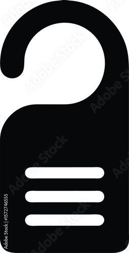 Black and white do not disturb sign
