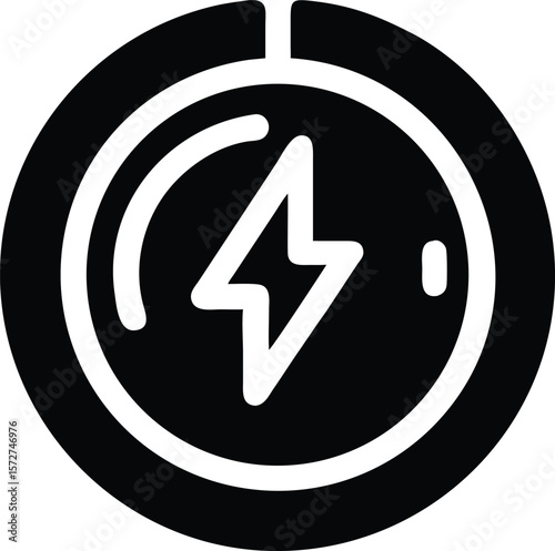 Electricity power bolt icon symbol design