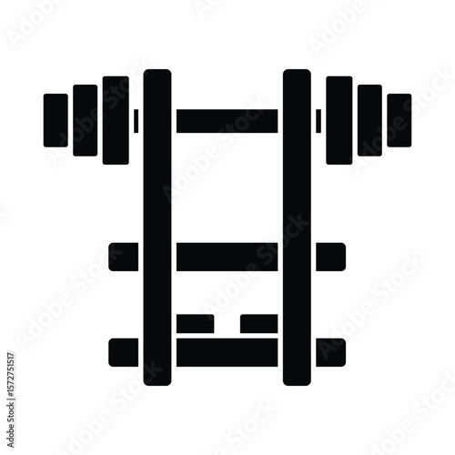 Weight rack Vector Icon which can easily modify or edit