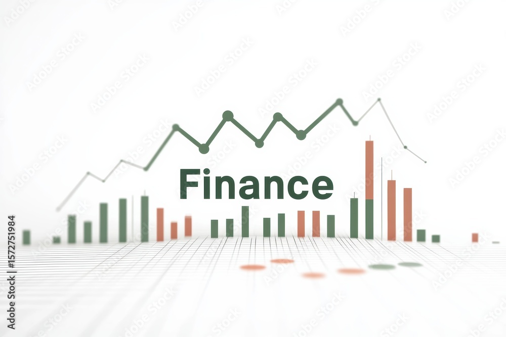 Obraz premium Graphic layout showcasing finance logo with data visualization elements for advertising purposes
