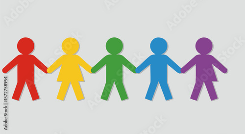 paper people in the shape