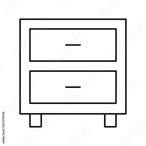 Office Filing Cabinet Icon Vector. Filing Cabinet Logo