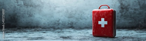 First Aid Kit on Concrete