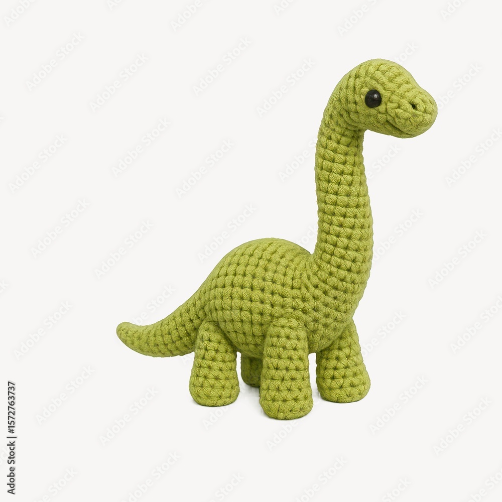 Fototapeta premium Handmade green dinosaur toy