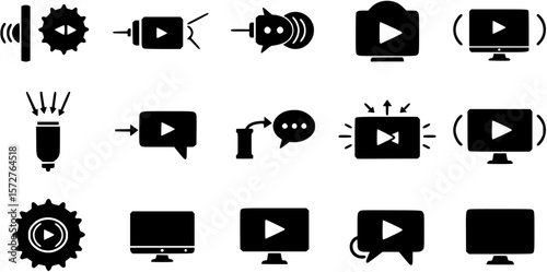 Cast, Screencast icon vector png in modern style.

