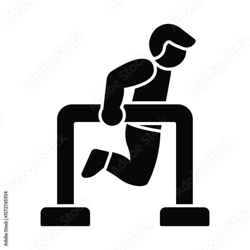 Parallel dips Vector Icon which can easily modify or edit