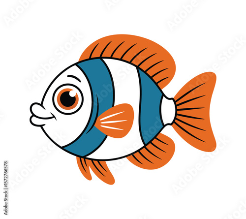 sealife tropical fish On White Background