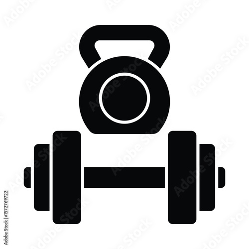 Gym equipment Vector Icon which can easily modify or edit