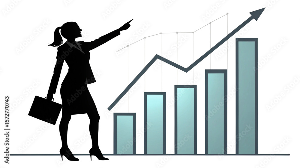 Fototapeta premium Business and Office Outline Silhouette Vector Icon