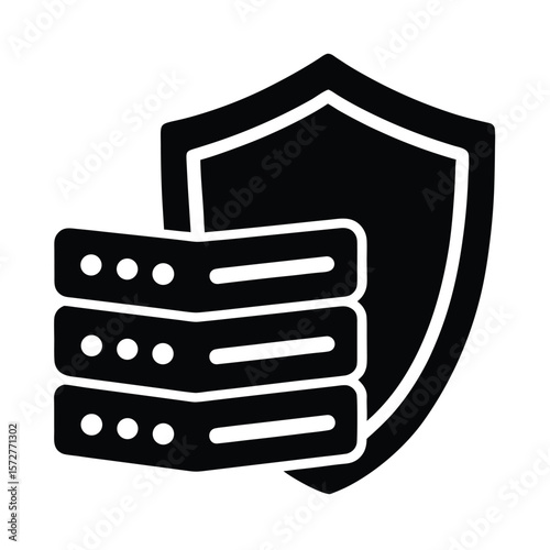 server-stack-icon-with-shield--black-silhouette.eps