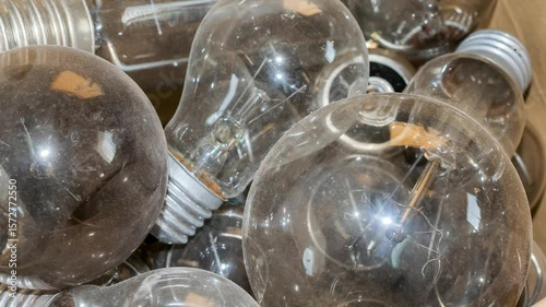old burnt bulbs. background or texture