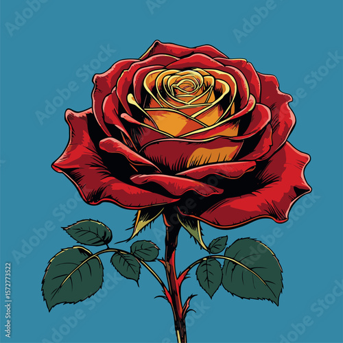 vector rose flower illustration for design needs