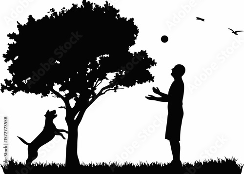 Joyful person standing silhouette - perfect for stickers symbolizing happiness, energy, dancing, and positive life expression with arms uplifted.