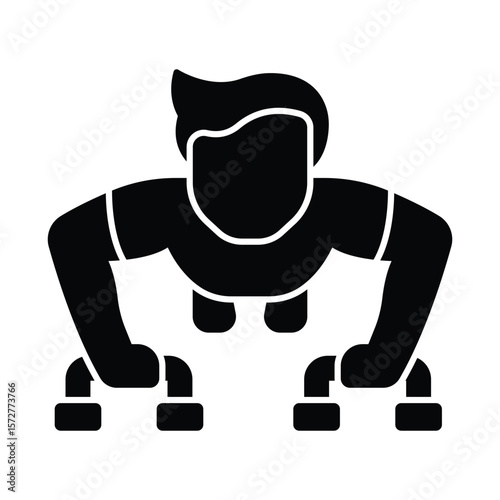 Push up Vector Icon which can easily modify or edit