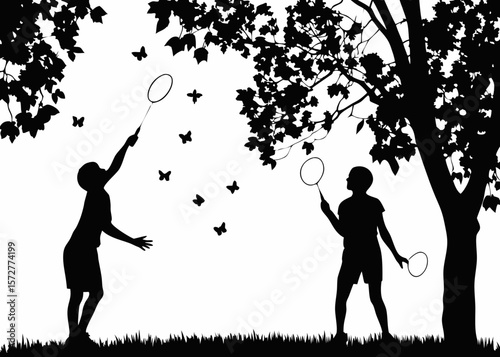 High-speed badminton sticker featuring two dynamic players in full swing—great for sporty themes, outdoor games, and lovers of fast-moving competition.