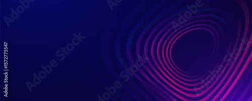 Abstract dark blue background with swirling purple and pink lines