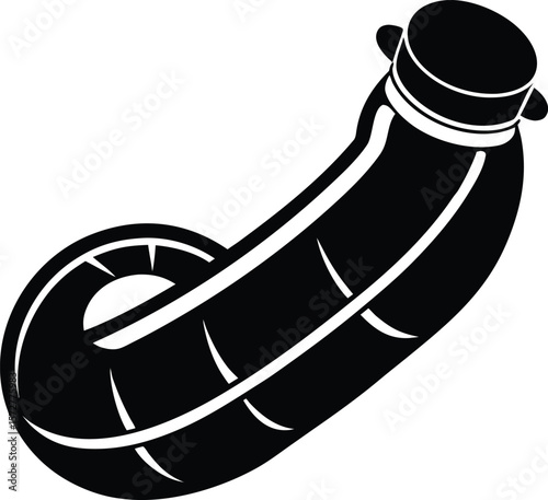 floating tube vector high quality black silhouette