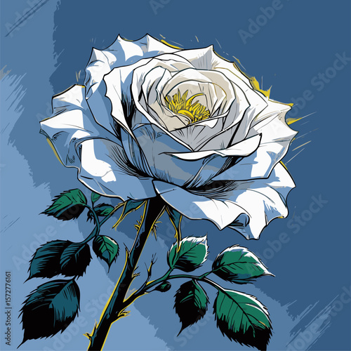 vector rose flower illustration for design needs