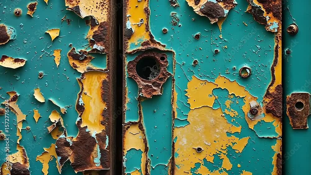 old rusty metal door