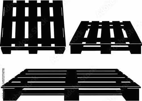 Isometric wooden pallet with stock market goods – vector SVG for trading merchandise and investor-themed design projects