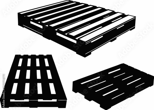Wooden pallet vector for stock trading visuals – ideal for market-themed packaging, supply chain, or trader aesthetic