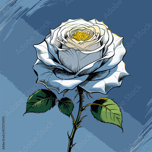 vector rose flower illustration for design needs