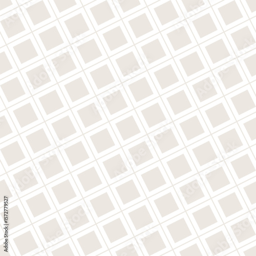 Vector seamless pattern featuring modern, geometric subtle squares. A stylish monochrome design with repeating tile structure, ideal for contemporary backgrounds, textiles, packaging, or digital use.
