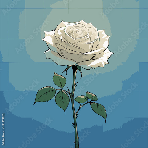 vector rose flower illustration for design needs