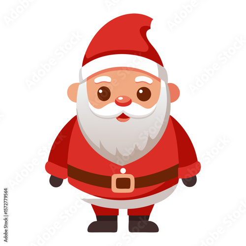Santa Claus vector illustration with bag isolated on white background for Christmas holiday celebration