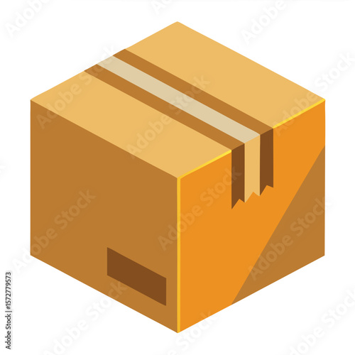 cardboard box vector illustration for packaging and shipping design