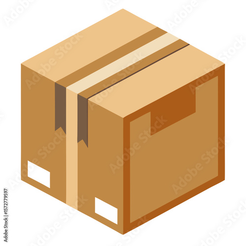 cardboard box vector illustration for packaging and shipping design