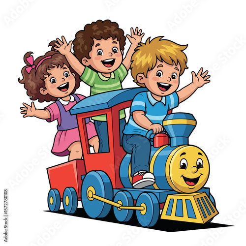 illustration, vector, playground, outdoor, childhood, park, child, play, slide, fun, swing, background, summer, garden, cartoon, kid, happy, children, boy, activity, seesaw, game, kindergarten, 