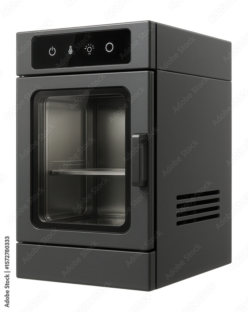 Fototapeta premium AI quality assurance pod with an enclosed chamber and temperature control for a semiconductor fabrication plant