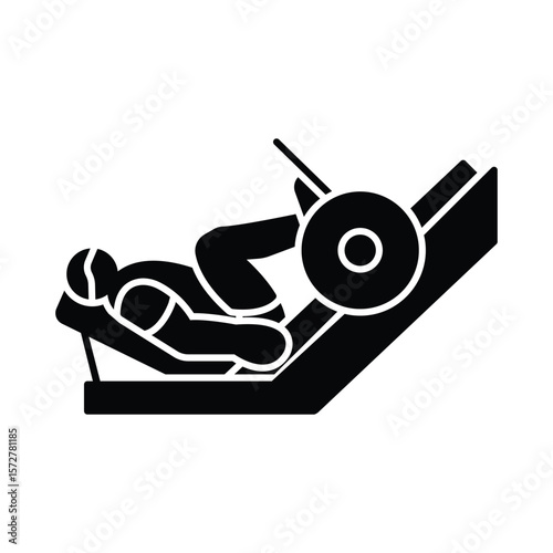 Leg press Vector Icon which can easily modify or edit