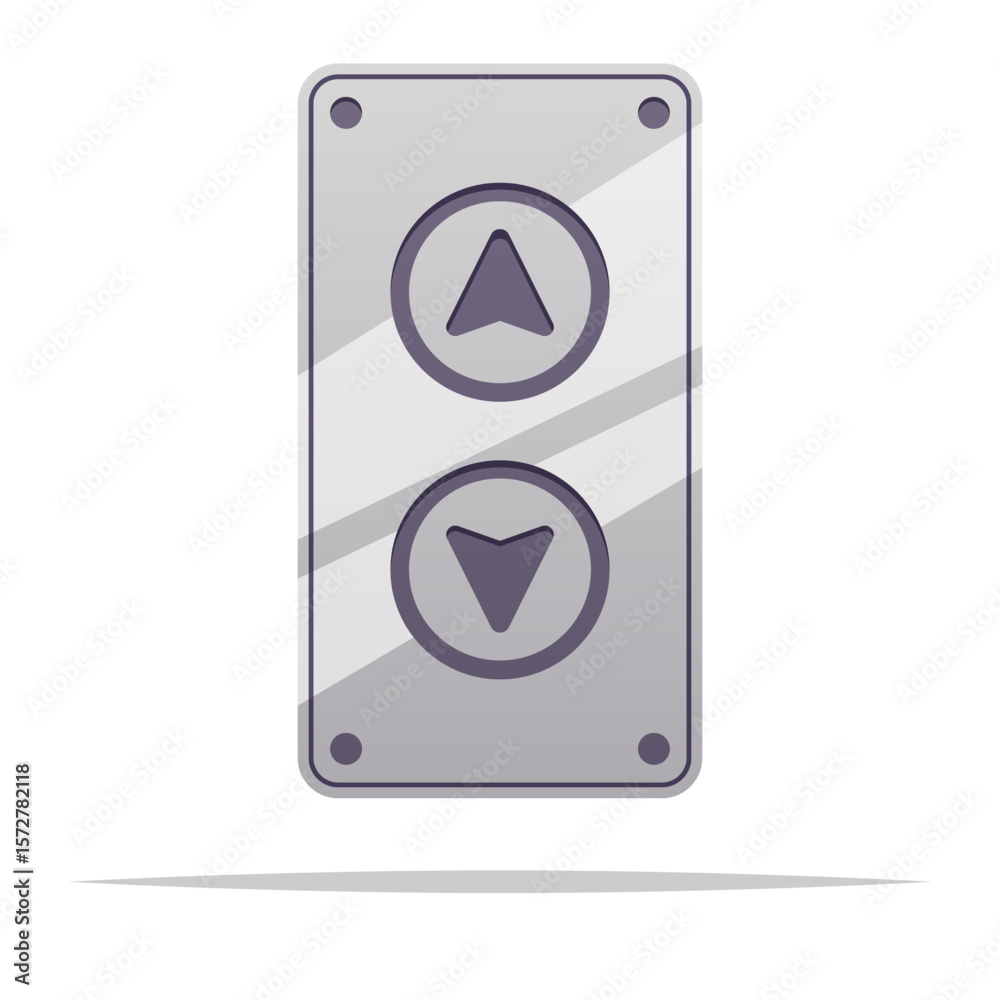 Elevator lift call button vector isolated illustration Elevator lift call button vector isolated illustration