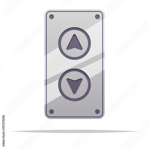 Elevator lift call button vector isolated illustration