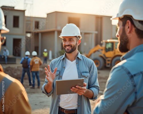 an architect discussing