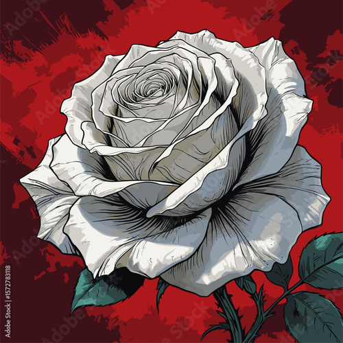 vector rose flower illustration for design needs