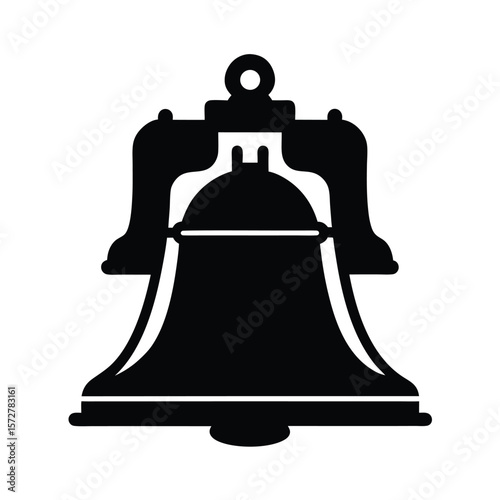 liberty bell vector black silhouette illustration