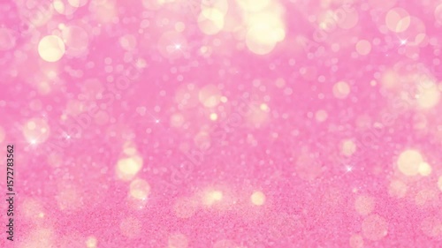 ピンク　キラキラ　ループ動画　光る　抽象的　おしゃれ　豪華　ファンタジー　玉ボケ　パーティクル　Sparkling pink glitter.Abstract star light.Valentine's Day, Christmas, Mother's Day,wedding.Loop video.	