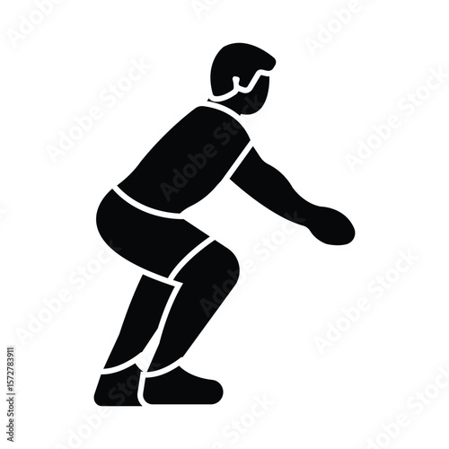Jump squats vector Icon which can easily edit or modify