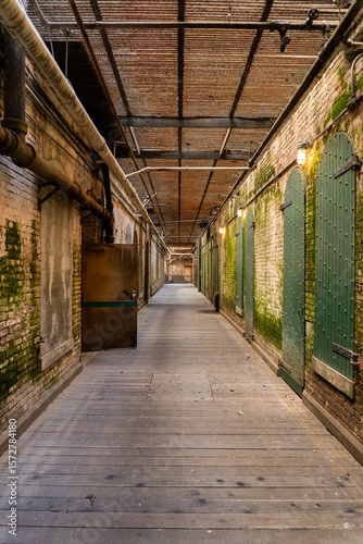 A corridor in Alcatraz prison
