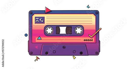 cassette tape isolated on white