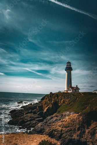 lighthouse on the coast of California