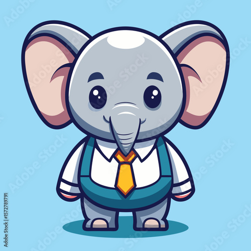 Cute elephant in a business suit