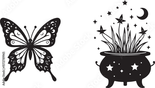Mystical Witchy Celestial Vector Pack
