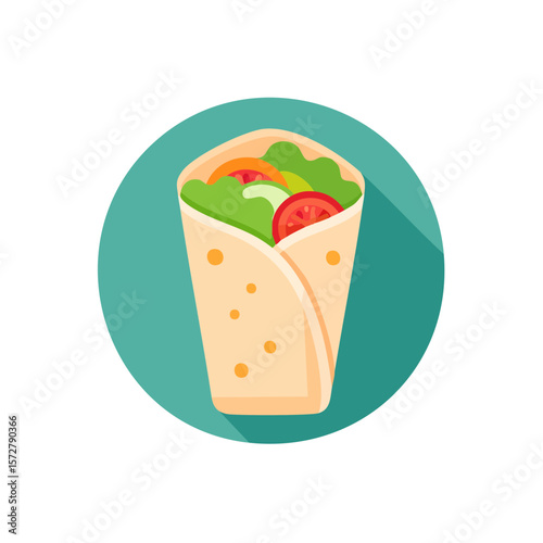 Burrito Wrap  Isolated on a Transparent Background