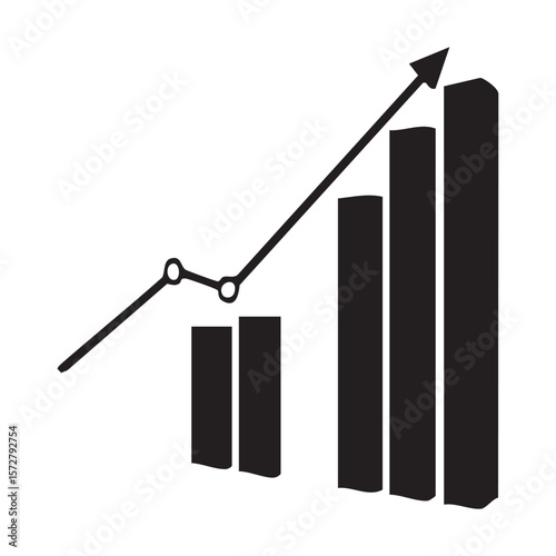 This sentence captures the core visual elements and themes (business, growth, arrow, chart, finance) while keeping it easy to understand and without using a colon Let me know if you'd like shorter or 